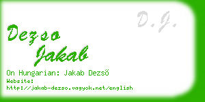 dezso jakab business card